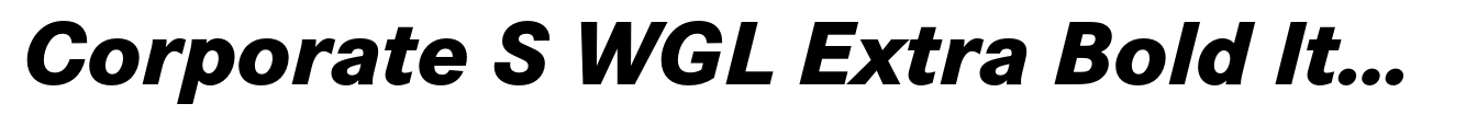 Corporate S WGL Extra Bold Italic